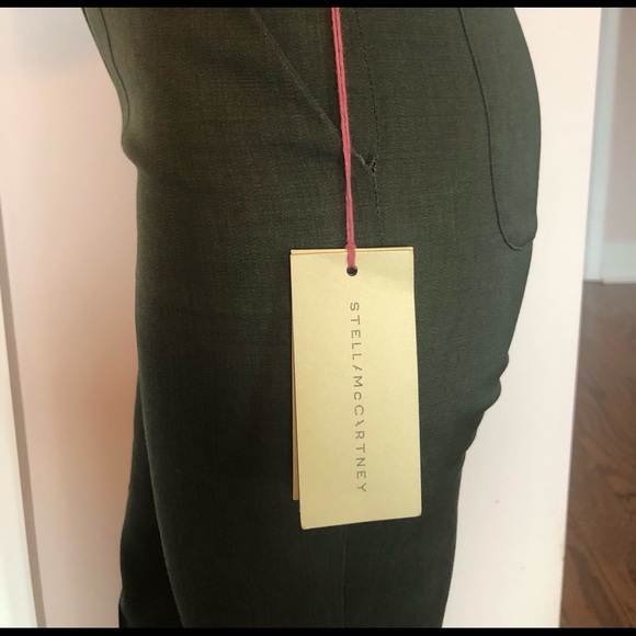 Stella McCartney olive green wide leg pants - Picture 3 of 8